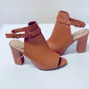 Brynn Peep Toe Booties from charming charlie